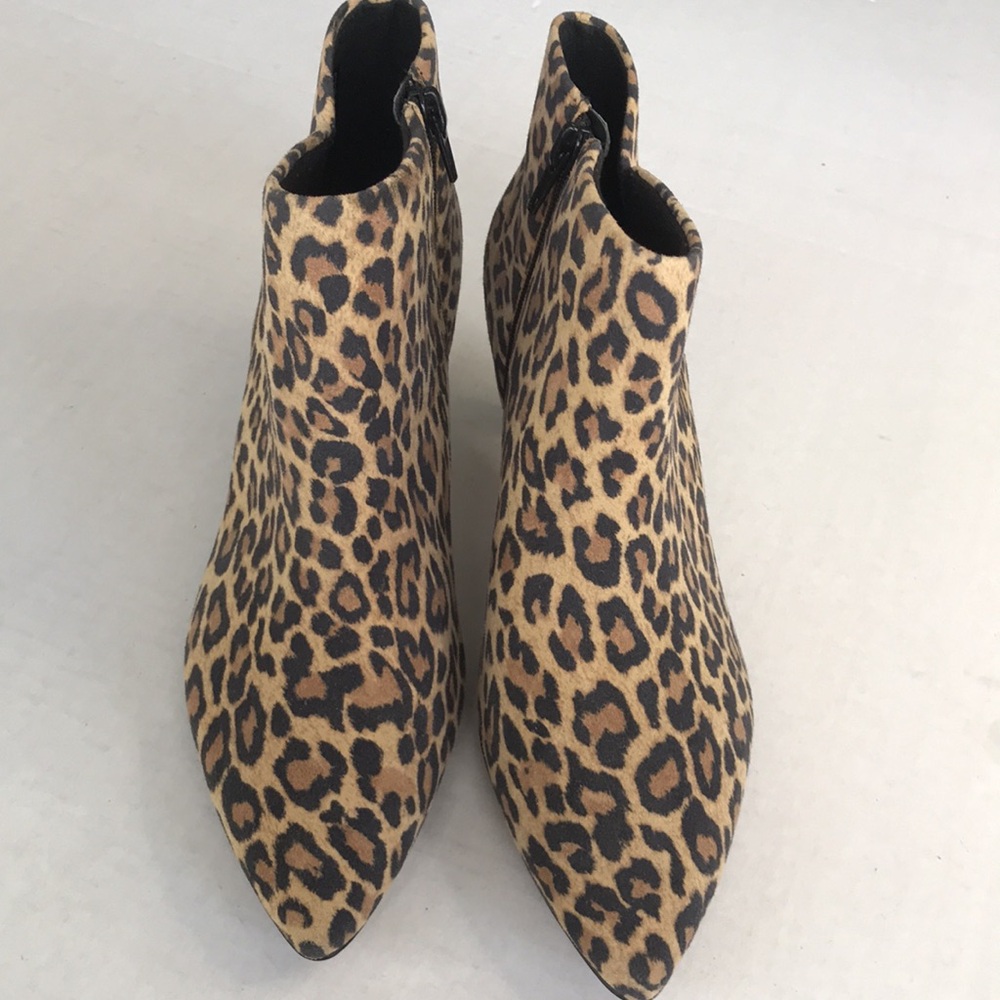 Clarks Leopard Print Booties With Kitten Heels - image 4
